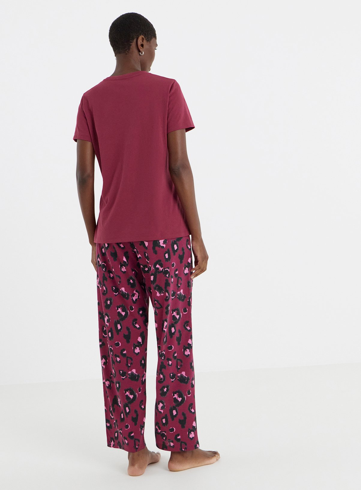 SIMPLY BE Value 2 Pack Leopard Pyjamas 16-18 - Image 2 thumbnail